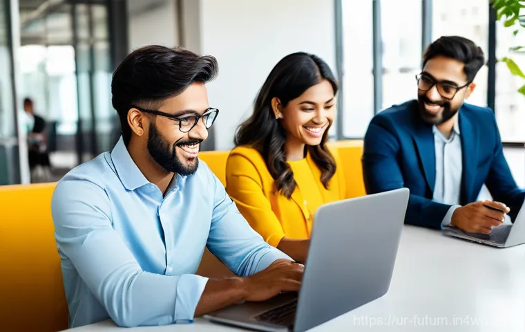 커리어 다변화의 성공을 위한 커뮤니티 활용법 - **Prompt:** A vibrant and diverse group of male and female professionals, ranging in age from their ...